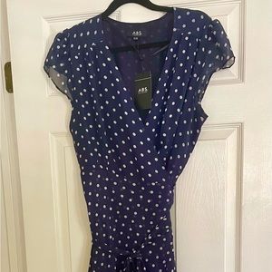 ABS NAVY BLUE WRAP DRESS
